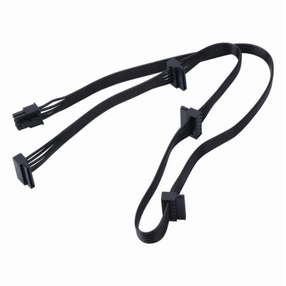 FOR Power Modular Cable 6 To Elbow Black Flat Cable PCIE 6P Module Cable for RM550x RM650x RM750x RM850x RM1000x