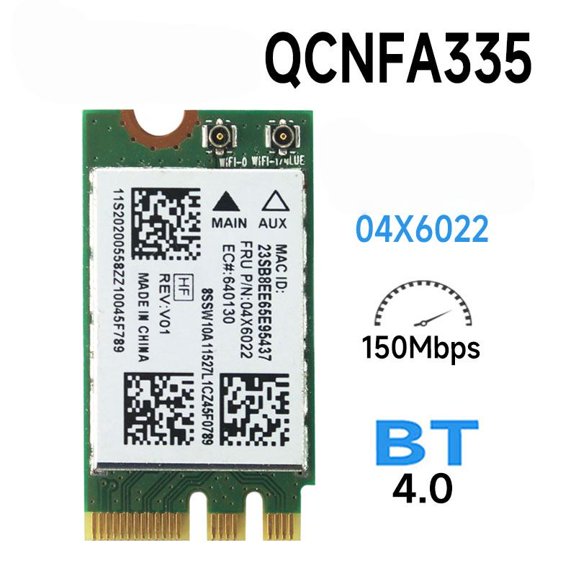 FOR QCNFA335 WLAN Wifi Bluetooth4.0 NGFF Wireless Card for G40-30 45 70 B50 V1000 04X6022 WLAN
