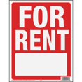 thumbnail image 1 of Hy-Ko For Rent Sign - Outdoor Red - 1 Piece — Residential Use, Standard Application, 1 of 1