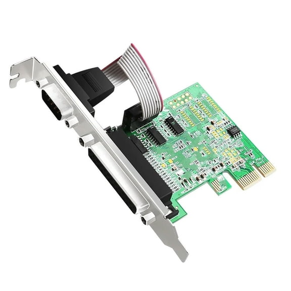 FOR RS232 RS-232 Serial Port COM DB25 Printer Parallel Port LPT to PCI-E PCI Express Card Adapter Converter ASIX AX99100