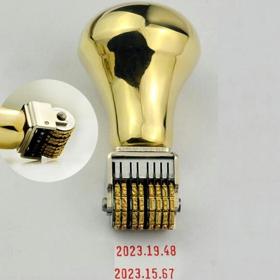 FOR Retro Roller Date Stamp Copper Metal Calendar Time Stamp Diy made Soap Date Wax Seal Beads