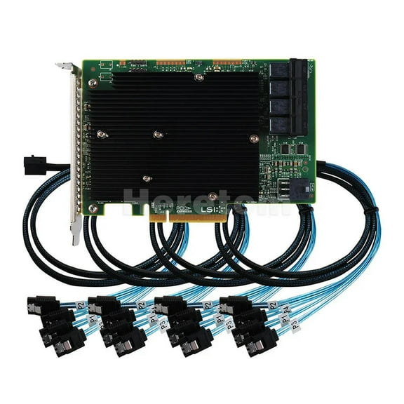 FOR SAS 9300-16I 12GB/S HBA BUS ADAPTER CARD IT Mode + 4*SFF-8643 SATA Cable