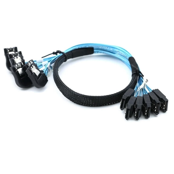 FOR SAS4.0 6 SATA to 6 SATA 7Pin Female Right Angle SSD Solid State Drive Data Cable