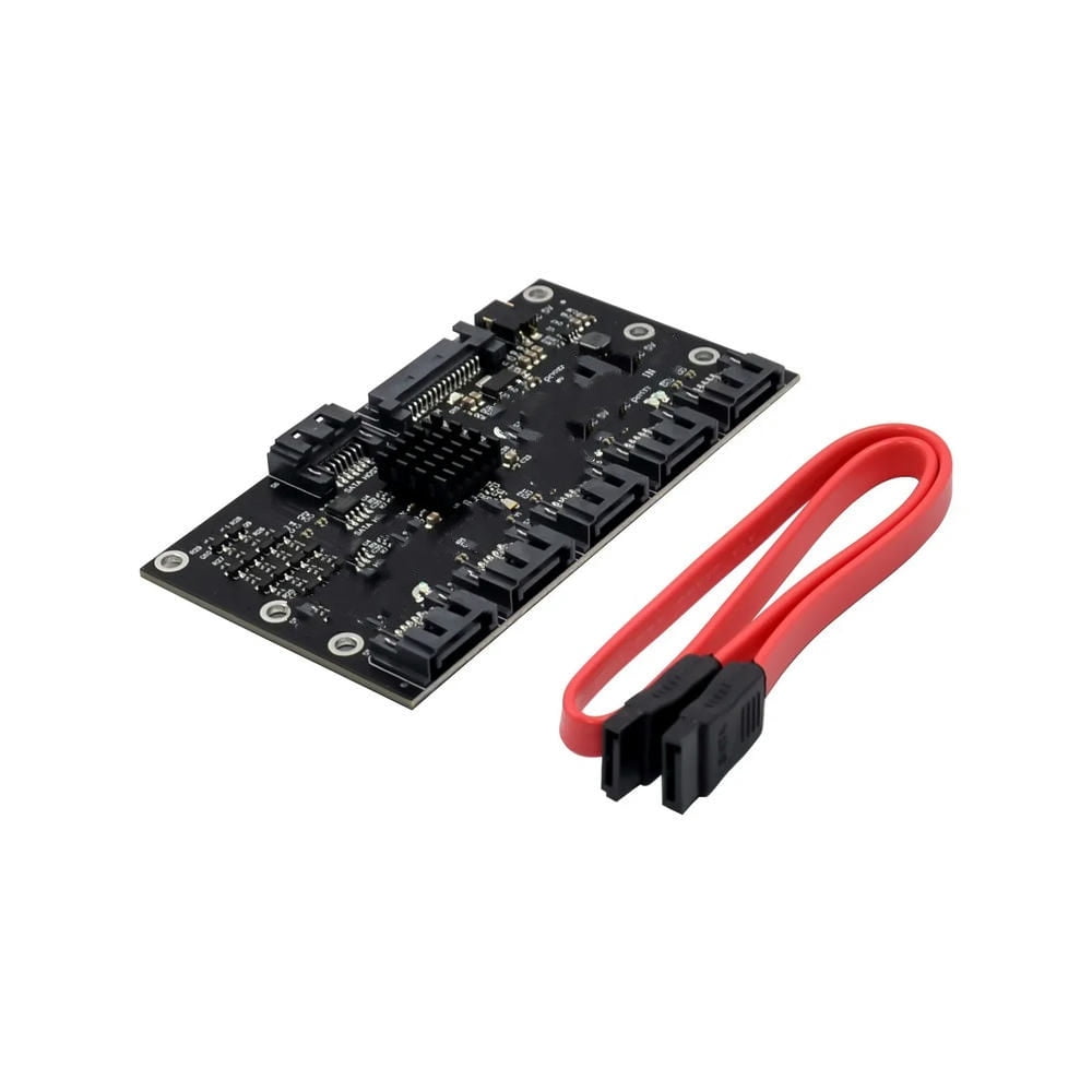 chenyang USB 3.1 Gen 2 to 5 SATA 3.0 Port Multiplier Expansion Card Adapter for Motherboard SATA Hard Drive Port Expansion with JMB575 JMS580 Chipset