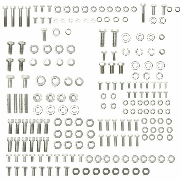 FOR SBC CHEVY ENGINE BOLTS KIT STAINLESS SMALL BLOCK 265 283 305 327 350 400 HEX