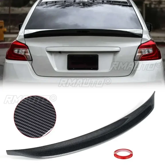 FOR SUBARU WRX STI VA1 VA2 15-21 Carbon Fiber Color DUCKBILL HIGHKICK Rrear Deck Spoiler Lid Tail Car Accessories Exterior Part