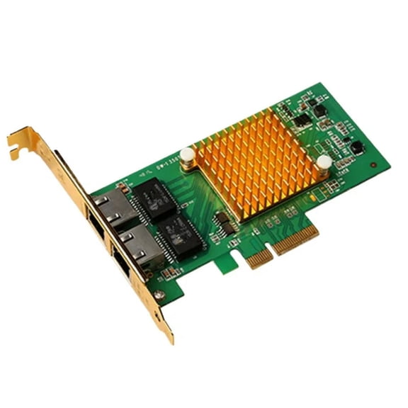 FOR Server PCIE X4 To Two Gigabit Network Interface Card Dual Electrical Port RJ45 Soft Route 82576