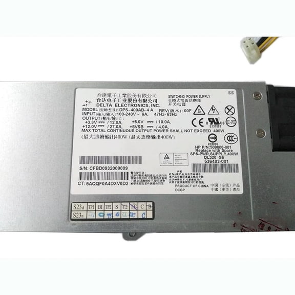 FOR Server Power Supply for for DL320 G6 DPS-400AB-4A 509006-001 536403-001 400W Test
