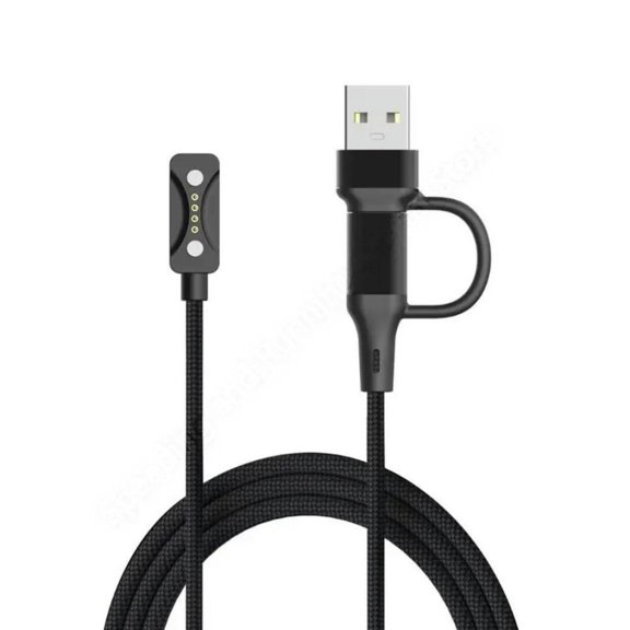 FOR Smartwatch Dock Charger Adapter 2 in1 USB typec Charging Cable for V3/M3/P Pro/Ignite 3/ V3 Watch Power