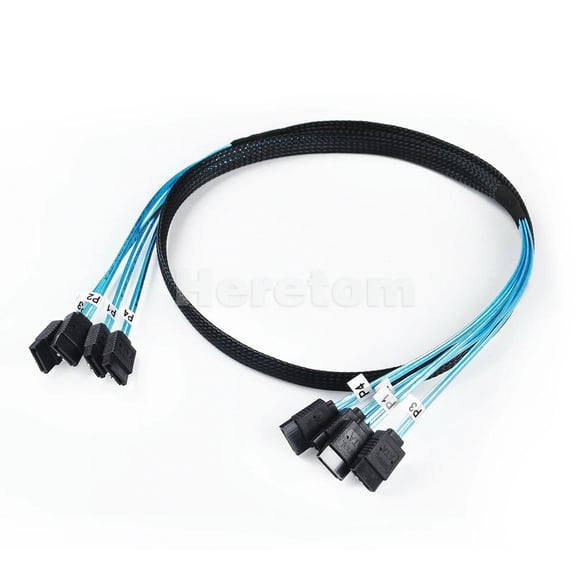 FOR Splitter Cable Computer Accessories SATA III 6Gbps SAS 4 SATA to 4 SATA Cable for IT MODE HBA CARD 9212-4I4E 50CM