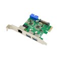 thumbnail image 1 of FOR Super-Speed PCI-E to USB 3.0 + RJ45 LAN Network Control Card Dual Control 2 port usb3.0 to pcie 1000M, 1 of 1
