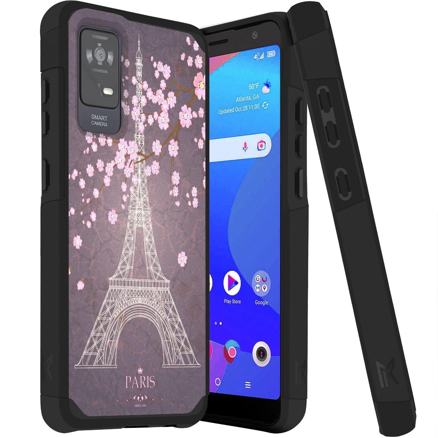 FOR TCL ION V T607DL Shockproof Hybrid Cover Phone Case + Tempered