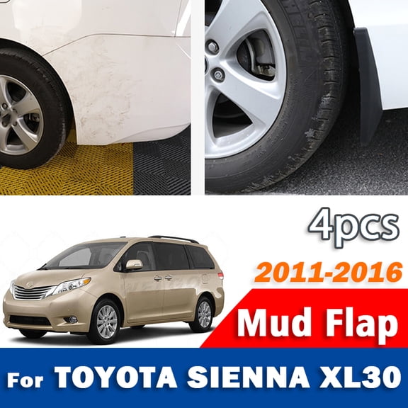 FOR TOYOTA SIENNA XL30 Car Mudflaps Fender Mud Flap Guards Splash Mudguard Car Accessories 1set 4pcs 2011 2012 2013 2014 2015-