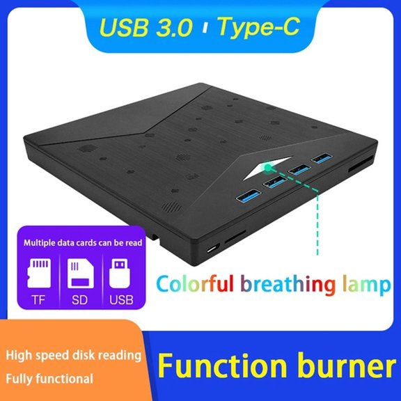 FOR TYPE-C Mobile External Drive USB3.0 7 In 1 Optical Drive DVD/CD Multifunctional Burner Computer Universal
