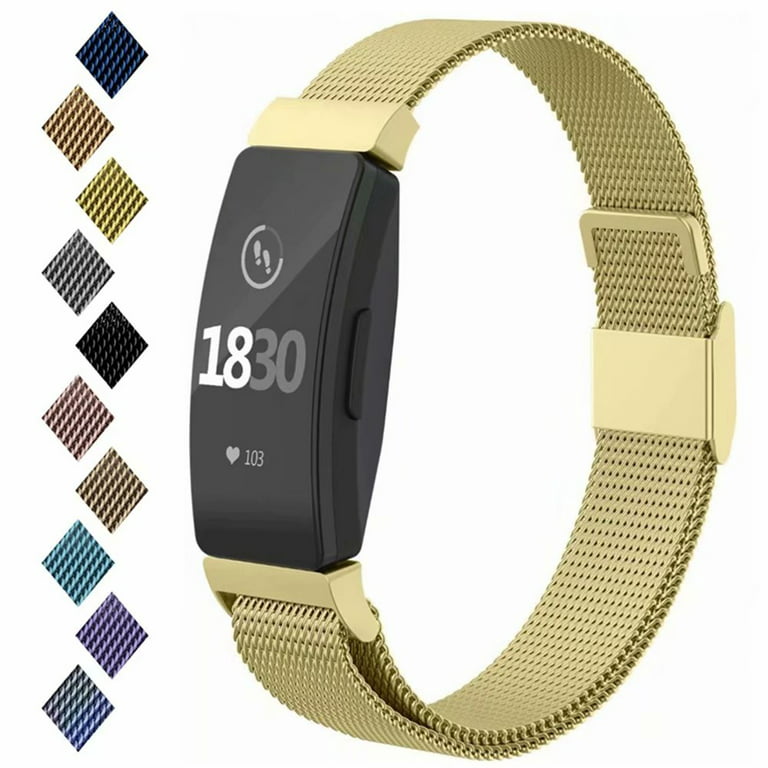 Bands Compatible With Fitbit Inspire 2 & Inspire Hr & Inspire &ace 2,  Breathable Stainless Steel Loop Mesh Magnetic