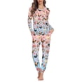 thumbnail image 1 of FOR U DESIGNS Aestheic Roosters Pajama Sets for Women 2 Piece Size XS Pajamas Pants for Women with Pockets Nightwear for Women Long Sleeve Sleepwear Tops for Women, 1 of 6
