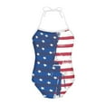 thumbnail image 1 of FOR U DESIGNS American Flag Sleeveless Bathing Suit Quick Dry One Piece Swimsuit for Girls 5-6 Years Dance Ballet Gymnastics Leotard, 4th of July, 1 of 6