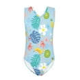 thumbnail image 1 of FOR U DESIGNS Avocado Flowers One Piece Swimsuit Teens 13-14 Years Old Tank Leotard Palm Leaves Girls Sleeveless Swimwear for Dancing Swimming, 1 of 8