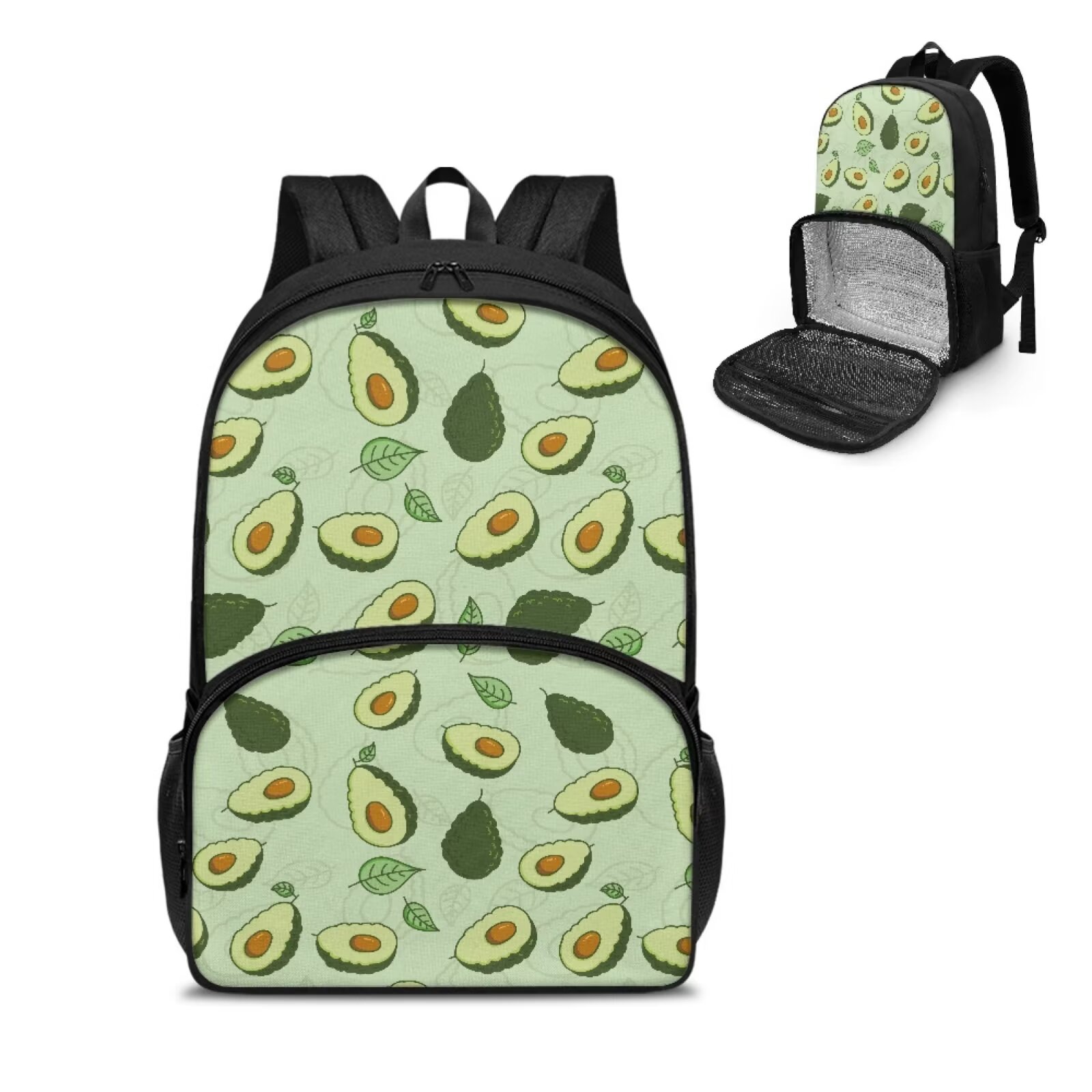 Backpack Avocado Green Reflective Grey Black Trim Side Pockets Extra Large New Olive Green Cargo Backpack for Travel | Away main image 4