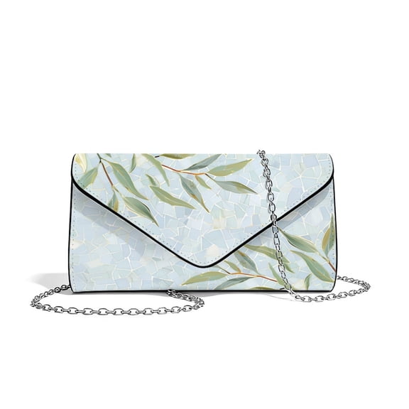 FOR U DESIGNS Bamboo Leaf Clutch Purses for Women Waterproof Crossbody Shoulder Bags Faux Leather Shoulder Bag Formal Party Clutches