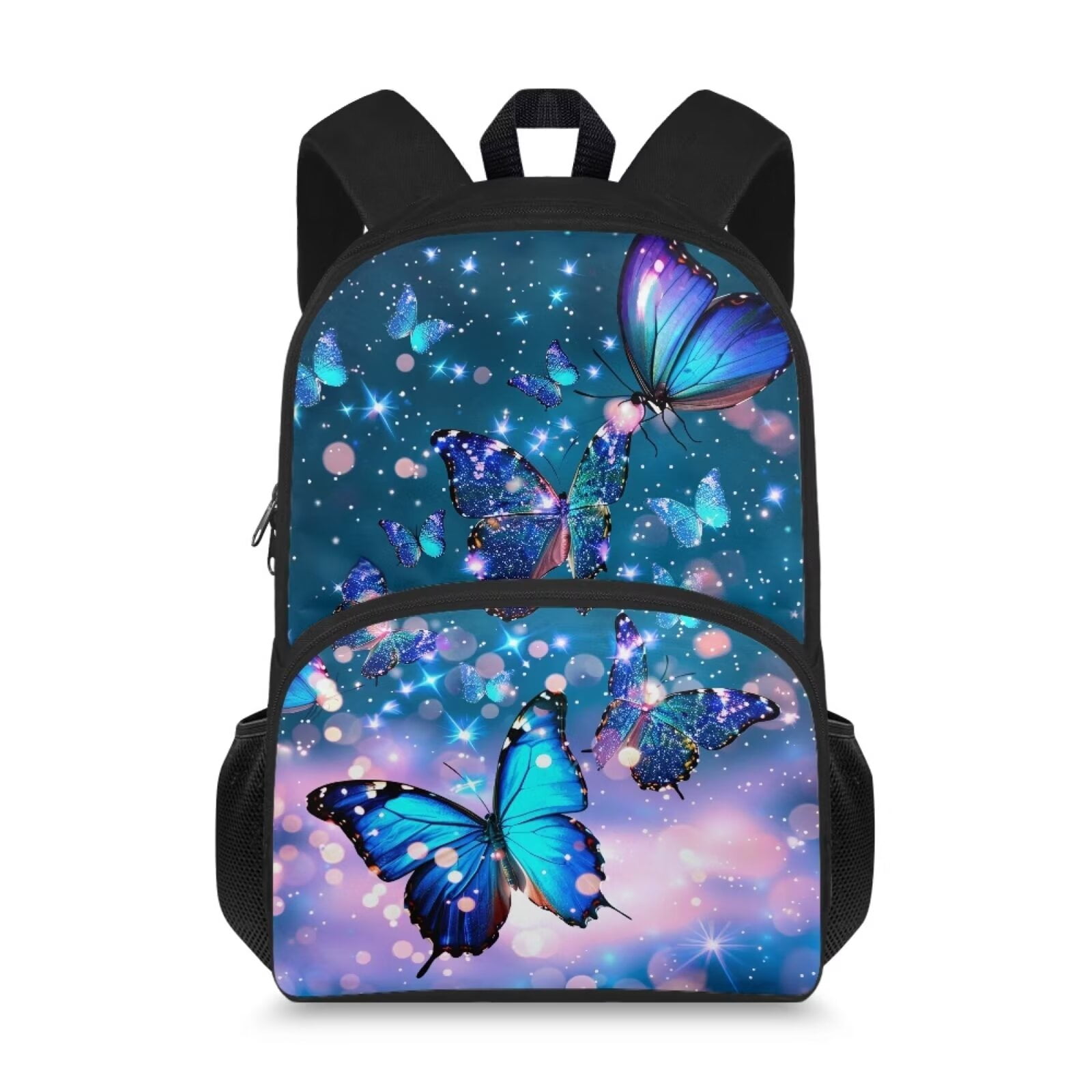 5484 Blue Butterflies Small Backpack Purse Travel Bag Lightweight Shoulder The Butterfly Bag main image 4
