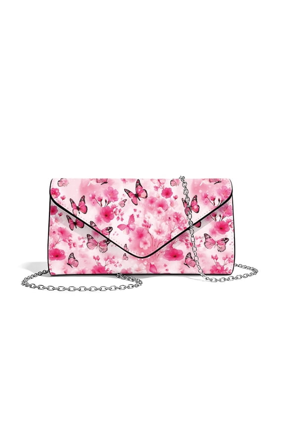 FOR U DESIGNS Butterfly Cherry Blossom Clutch Purses for Women Lightweight Handbags Multifunctional Shoulder Bag Crossbody Shoulder Envelope Bags