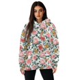 thumbnail image 1 of FOR U DESIGNS Butterfly Rose Womens Oversized Hoodies Sweatshirts Hooded Pullover Size S Hoodie Long Sleeve Down-Shoulder Collar Activewear Tops for Women Loose, 1 of 7