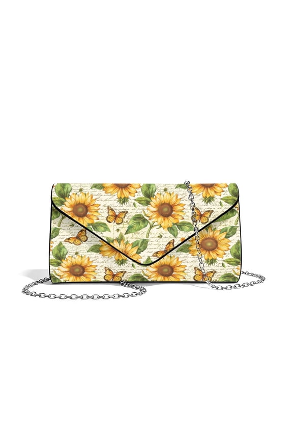 FOR U DESIGNS Butterfly Sunflower Clutch Purses for Women Waterproof Wedding Bag Multifunctional Ladies Party Handbag Formal Party Clutches