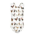 thumbnail image 1 of FOR U DESIGNS Chicken One Piece Swimsuit Teen Girls Casual Dancing Gymnastics Leotards Size 9-10T Breathable Beach Pool Outfits for Beach Swimming Pool, 1 of 8