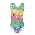 thumbnail image 1 of FOR U DESIGNS Coconut Tree V Neck Bathing Suit One Piece Swimsuit for Teens Girls Fashion Summer Toddlers Kids Sleeveless Beach Acticewear Size 9-10, 1 of 8