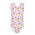 thumbnail image 1 of FOR U DESIGNS Colorful Stars One Piece Swimsuit Girls 13-14T Beach Pool Outfits Lightweight Sleeveless Bathing Suit Cute V-Neck Gymnastics Leotard, 1 of 8