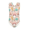 thumbnail image 1 of FOR U DESIGNS Cute One Piece Swimsuit Teen Girls V Neck Beach Acticewear Size 11-12T Cartoon Mushroom Sleeveless Swimwear Leotards for Dancing Swimming, 1 of 8