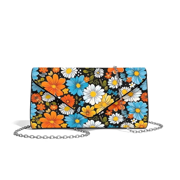 FOR U DESIGNS Daisy Clutch Purses for Women Personalized Evening Bag Waterproof Crossbody Shoulder Bags Formal Party Clutches