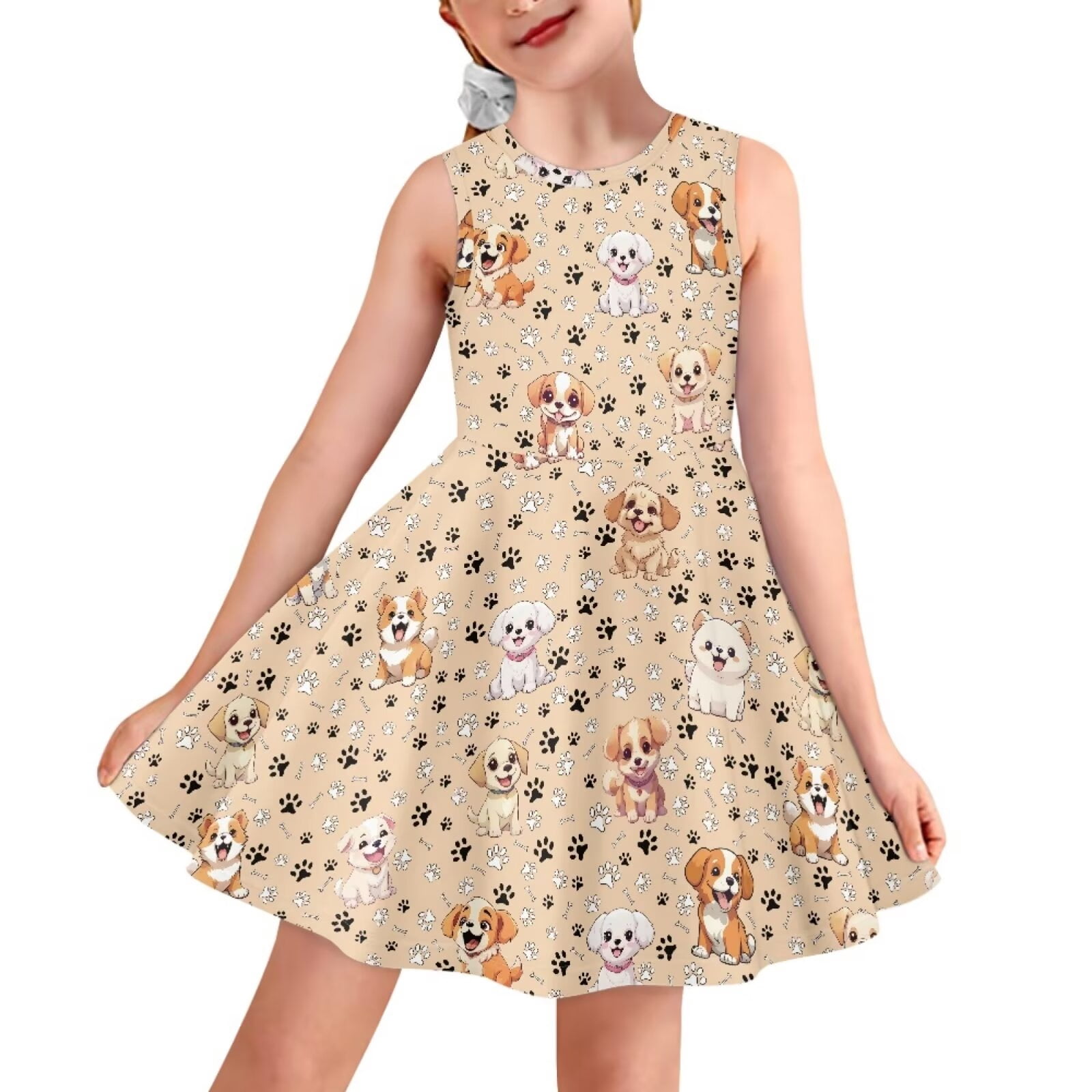 YTDSCS Toddler Girls Sleeveless Princess Dresses For Kids Baby Summer