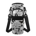 thumbnail image 1 of FOR U DESIGNS Dog Paw Water Bottle Carrier with Strap Cute Water Bottle Sling Bag for Kid Boys 4-6/6-8 Girls Elementary School Water Bottle Pouch with Phone Pocket, Gray, 1 of 7