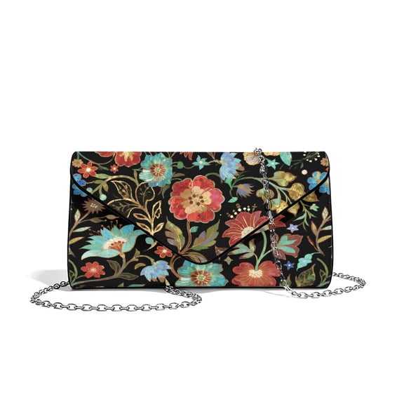FOR U DESIGNS Floral Leaf Clutch Purses for Women Multifunctional Ladies Party Handbag PU Leather Evening Bag Formal Party Clutches
