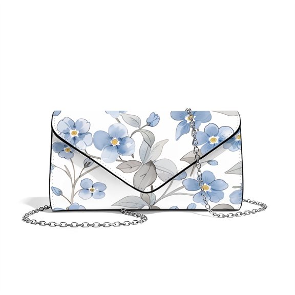 FOR U DESIGNS Forget-me-not Clutch Purses for Women Personalized Ladies Party Handbag Lightweight Wedding Purses Formal Party Clutches