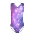 thumbnail image 1 of FOR U DESIGNS Galaxy Girls One Piece Summer Swimsuit Breathable Dancing Gymnastics Leotards for Kids Teens Quick Dry Activewear Sleeveless Bathing Suit Size 5-6, 1 of 8