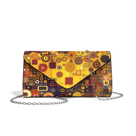 FOR U DESIGNS Geometric Circle Clutch Purses for Women Waterproof Ladies Party Handbag Lightweight Shoulder Bag Formal Dressy Evening Bags