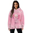 thumbnail image 1 of FOR U DESIGNS Heart Axolotl Hooded Sweatshirt Loose Pullover Casual Oversized Hoodies for Women Size S Long Sleeve Activewear Tops for Women Loose Fit Hoodie Fall, 1 of 7