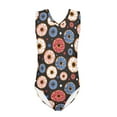 thumbnail image 1 of FOR U DESIGNS Quick Dry Toddlers Girl Bathing Suit for Age 7-8, Doughnut Sleeveless Beach Sport Swimsuit Cute One Piece Leotards for Kids Teens, 1 of 8