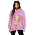 thumbnail image 1 of FOR U DESIGNS Star Axolotl Hoodie Oversized Long Sleeve Loose Pullover Sweatshirt for Women Size XL Ladies Lightweight Pullover Hoodies Down-Shoulder Collar Tops, 1 of 7