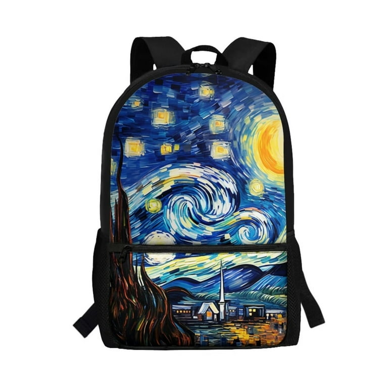 FOR U DESIGNS Starry Night Backpack for School Middle School Book Bags Fashion Bookbag for Girls 12 14 Portable Schoolbag with Adjustable Shoulder Strap Walmart