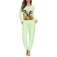 thumbnail image 1 of FOR U DESIGNS Sunflower Elephant Pj Sets for Women Long Sleeve and Pants 2 Pack Size S Night Suits Women Pajama Comfortable Long Sleeve Sleep Lounge Sleepwear, 1 of 6