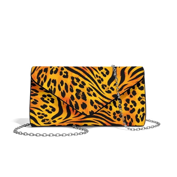FOR U DESIGNS Tiger Leopard Clutch Purses for Women Personalized Handbags Faux Leather Wedding Purses for Wedding Cocktail Prom Party