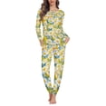 thumbnail image 1 of FOR U DESIGNS Vintage Daisies Pajama Sets for Women 2 Piece Size S Womens Sleepwear Long Pants with Pockets for Women Long Sleeve Crewneck Tops Jogger Loungewear Set, 1 of 6