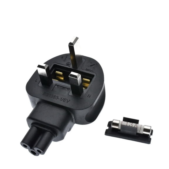 FOR UK 3-Prong Male to IEC 320 C5 Power UK TO IEC320 C5 conversion PVC Material
