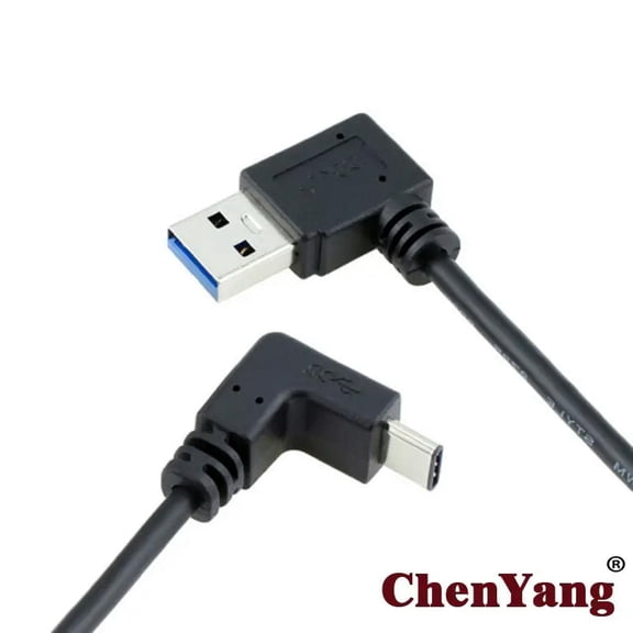 FOR USB 3.1 USB-C Up Down Angled to 90 Degree Left Angled A Male Data Cable for Laptop Tablet Phone