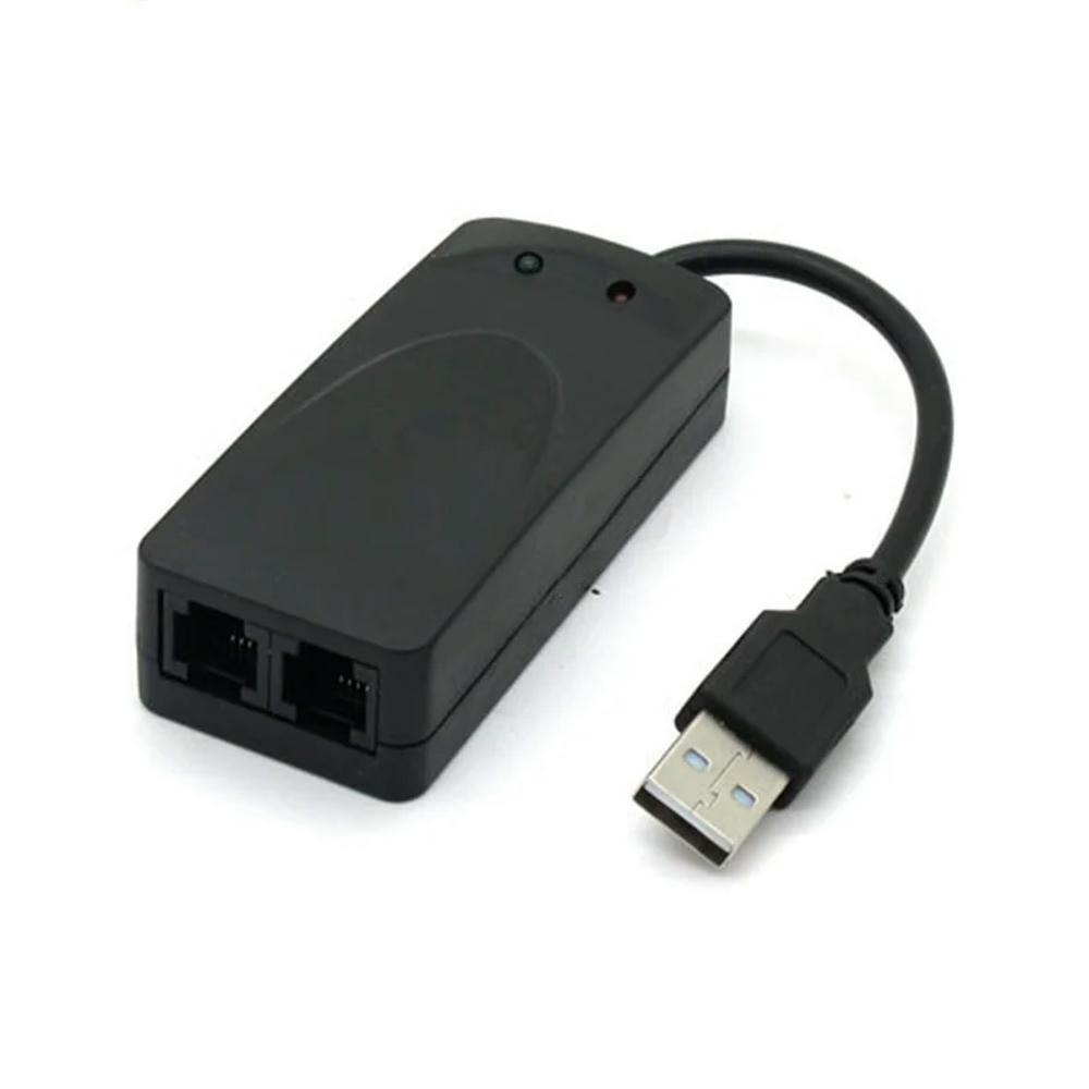 Faxmoden FOR USB Fax Modem External 56K Data V9.0 2ports for Win7 Ethernet Phone ...