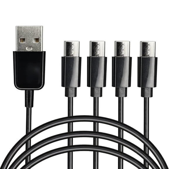 FOR USB Type C Splitter Charging Cable,4.9ft 4 in 1 Multi Charging Cable, USB A to 4 x USB Type C Y Splitter Data Snyc Cord(1.5m)